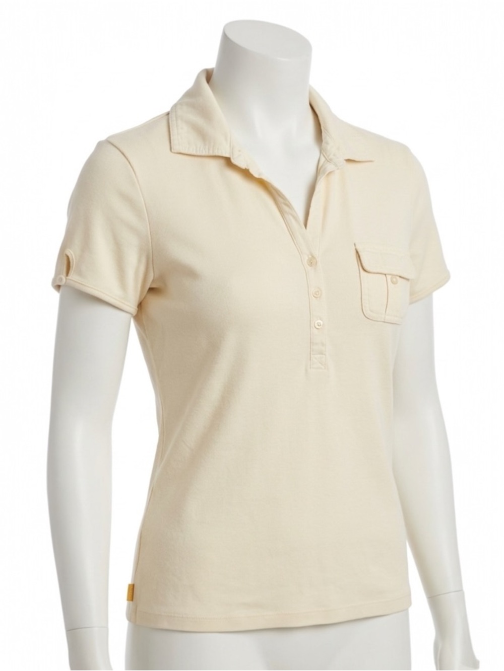 Lole Yellow Short Sleeve Button Pocket Polo Shirt Preppy Golf Tennis Size Large